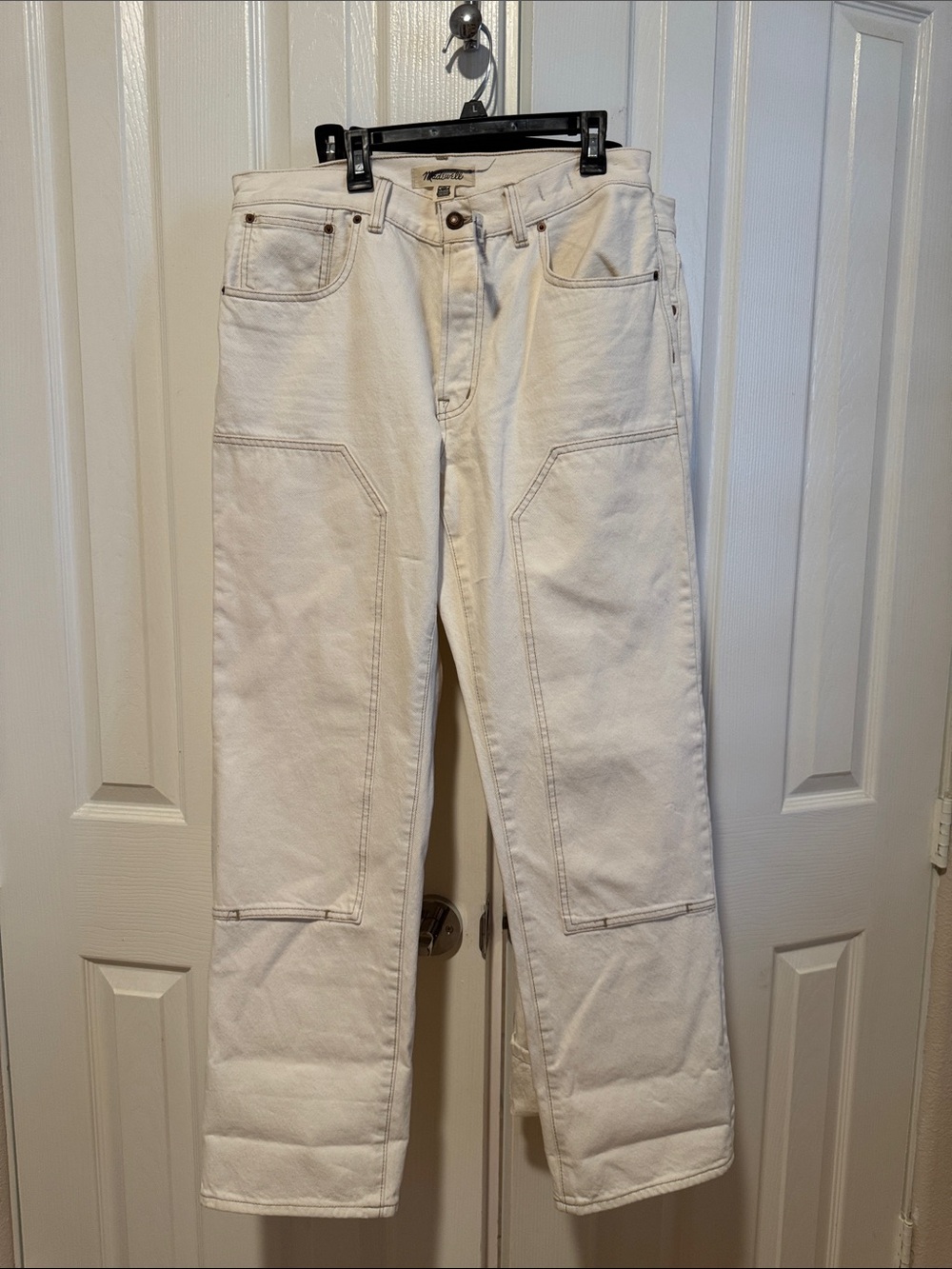 Madewell Straight Leg Jeans in Off-White